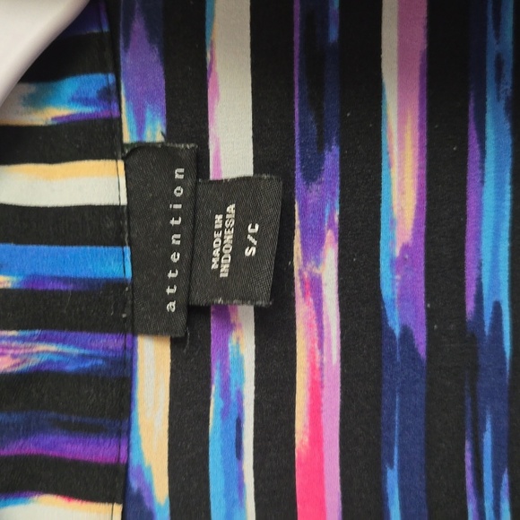 Multicolored Blouse by Attention sz small - Picture 2 of 6